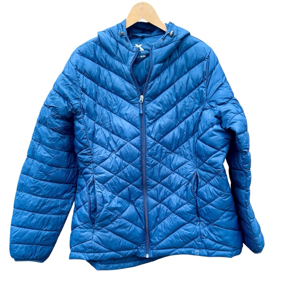 Zeroxposur Jacket Coat Navy Puffer Adjustable Hood